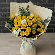 Букет цветов из:  Розы #REPLACE_PRED# Николаевке Еврейской автономная области