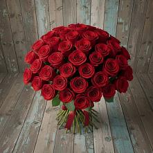 Букет 55 Красных роз Фридом #REPLACE_PRED# Николаевке Еврейской автономная области