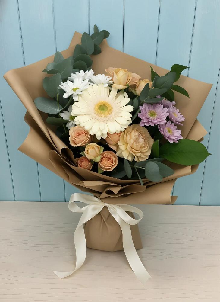 Букет цветов из: Герберы и Хризантемы в Николаевке Еврейской автономная области