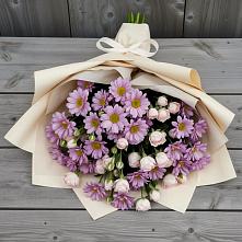 Букет цветов из:  Розы и Хризантемы в Николаевке Еврейской автономная области