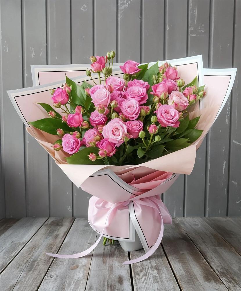 Букет Розовый кустик в Николаевке Еврейской автономная области