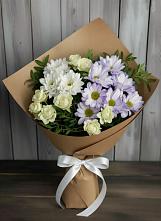 Букет цветов из:  Хризантемы и Розы в Николаевке Еврейской автономная области