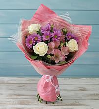 Букет цветов из:  Герберы #REPLACE_PRED# Николаевке Еврейской автономная области