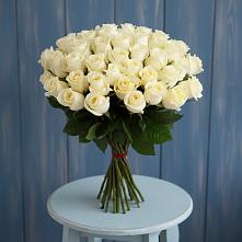 Букет 51 Белая роза Эдлесс Лав #REPLACE_PRED# Николаевке Еврейской автономная области