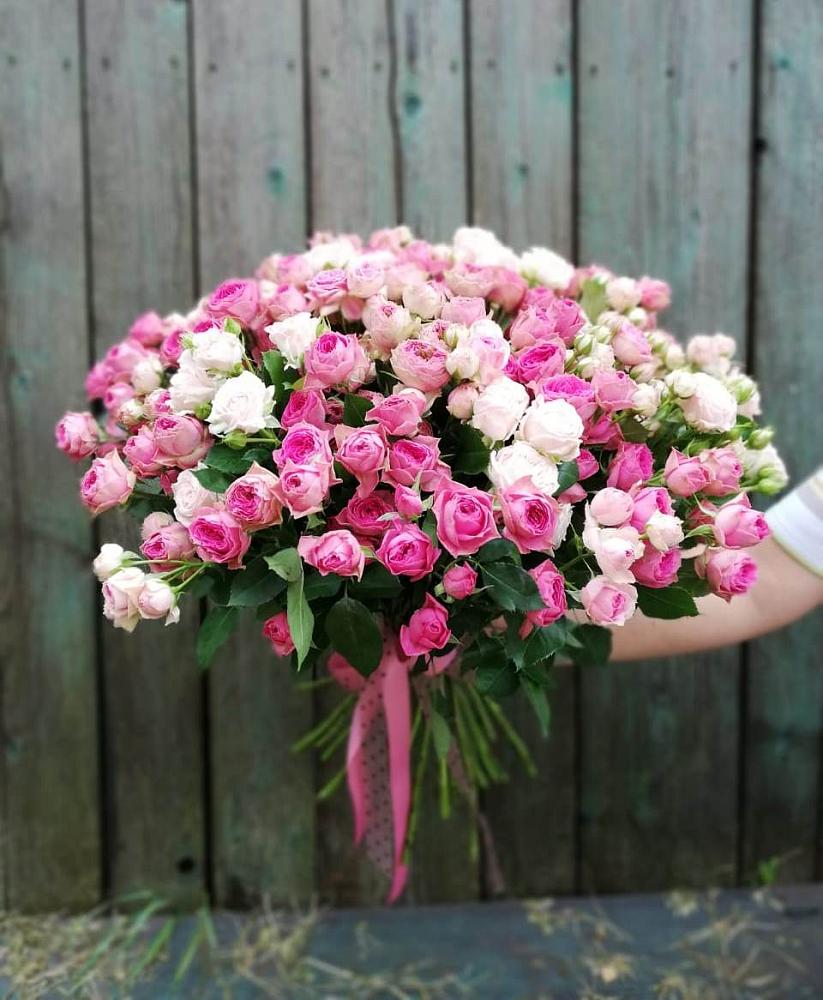 Букет Розовые кустовые розы Натали и Лав Лидия в Николаевке Еврейской автономная области