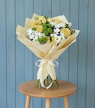 Букет цветов из:  Хризантемы и Розы #REPLACE_PRED# Николаевке Еврейской автономная области