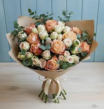 Букет цветов из:  Альстромерии и Розы в Николаевке Еврейской автономная области